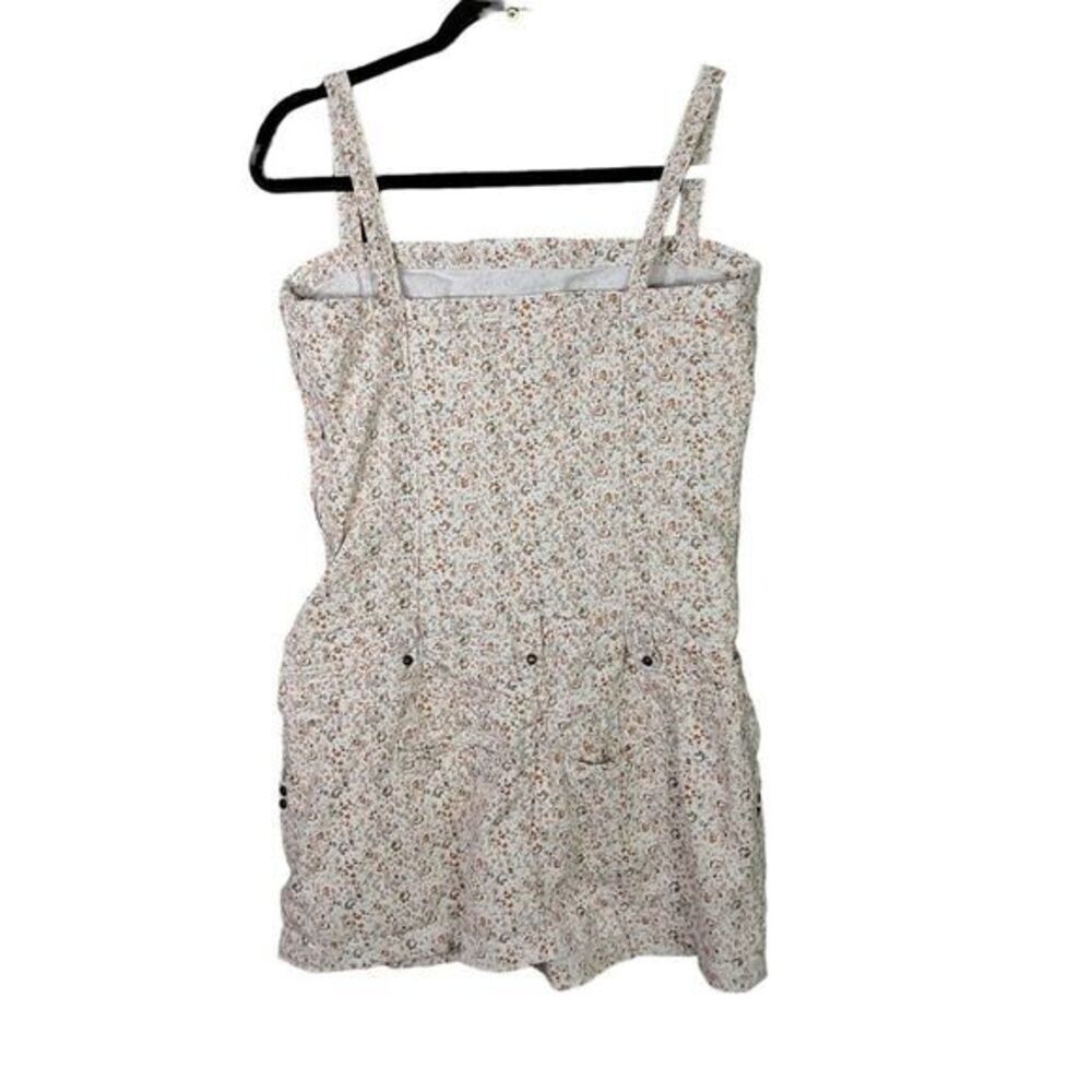 Blanco Denim Dress Womens Large Dixie Floral Cream Pockets Stretch Spain Sporty‎ - Picture 2 of 13